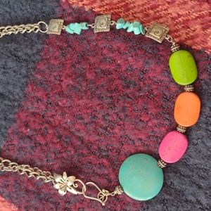 Colorful fun necklace silver